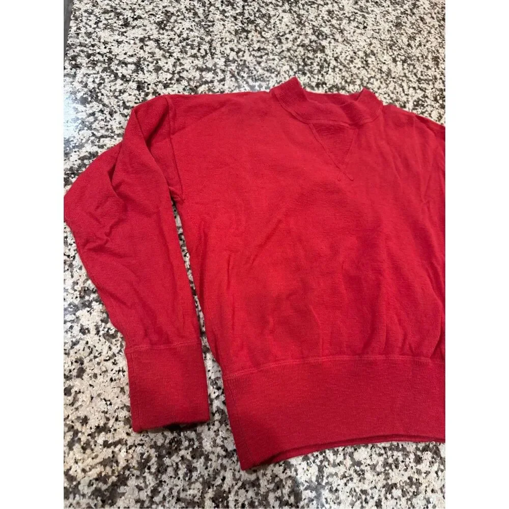 Madewell red mock neck pullover sweater size medium - Picture 2 of 7